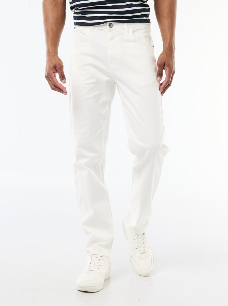 Slim 5-pocket chinos - L32 Beige - Kiabi
