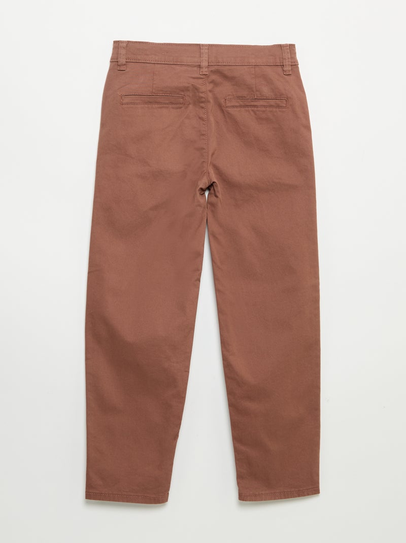 Slim-Chino-Hose Braun - Kiabi