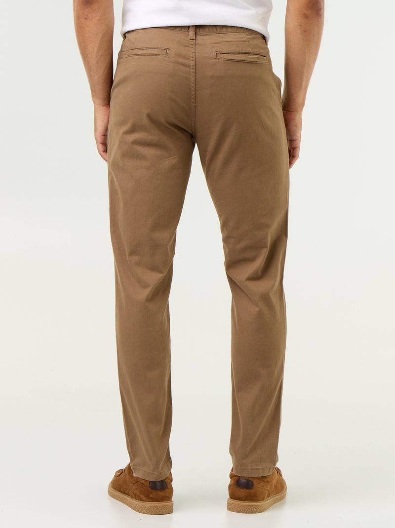 Slim-Chino-Hose Braun - Kiabi