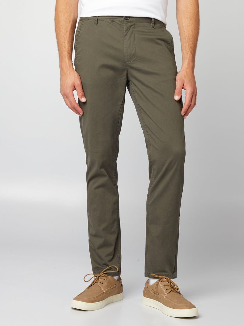 Slim Chino Pants KHAKI - Kiabi