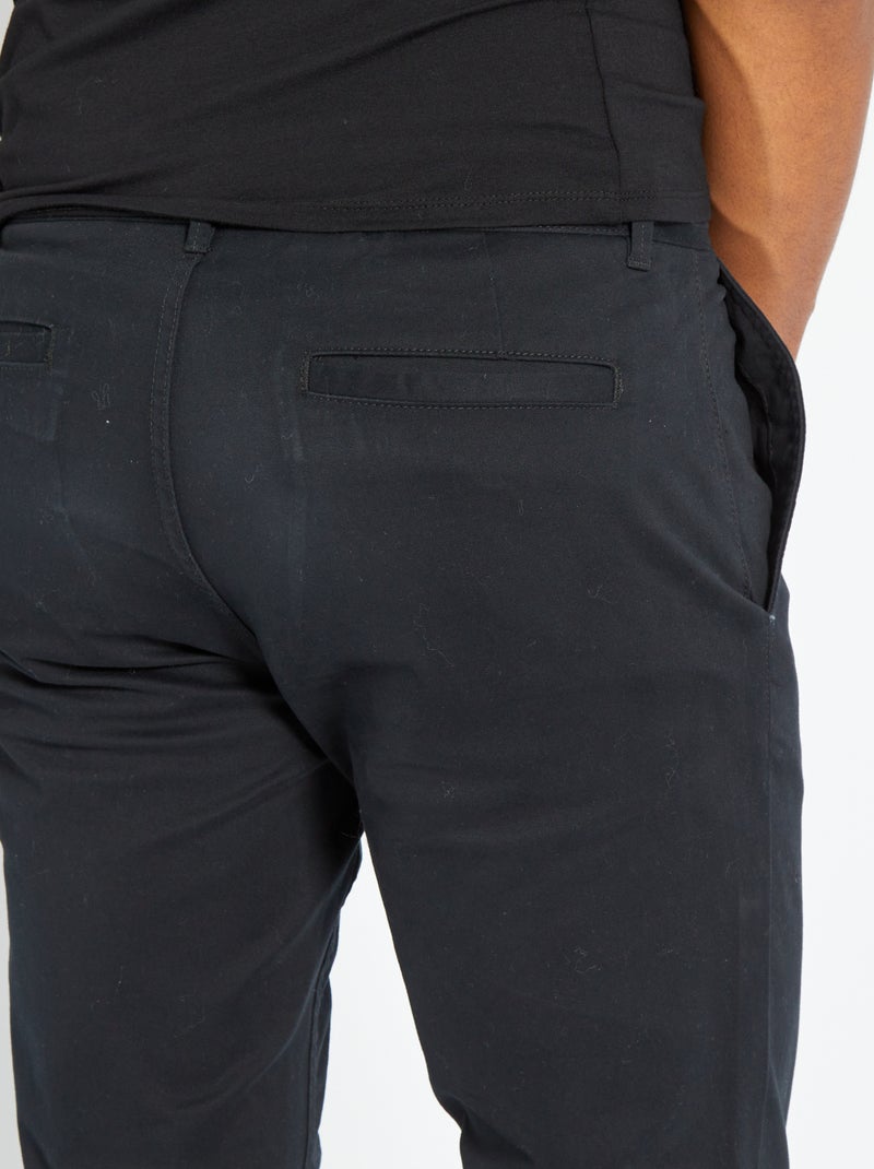 Slim Chino Pants L30 BLACK - Kiabi