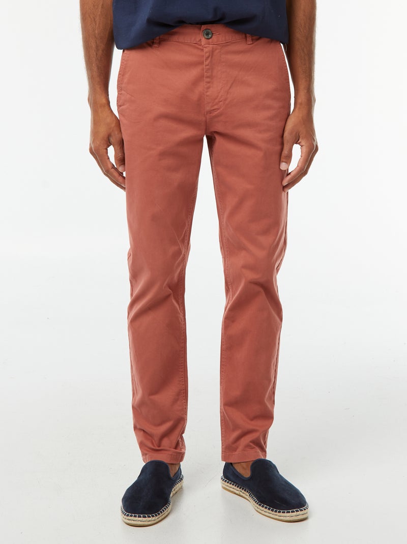 Slim Chino Pants Pink - Kiabi