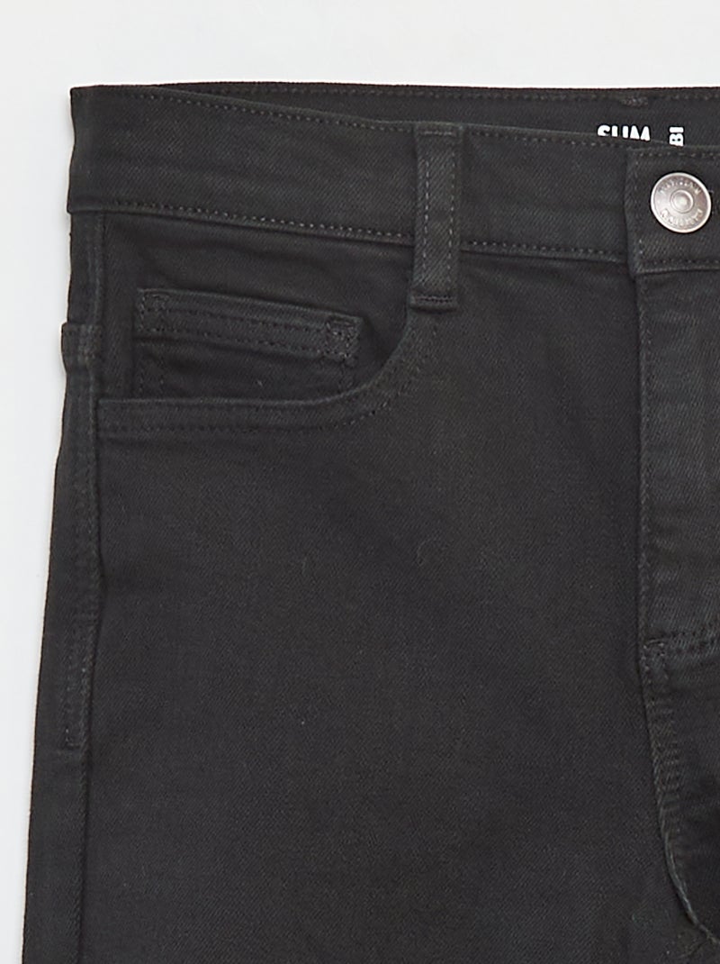 Slim-fit 5-pocket jeans Black - Kiabi