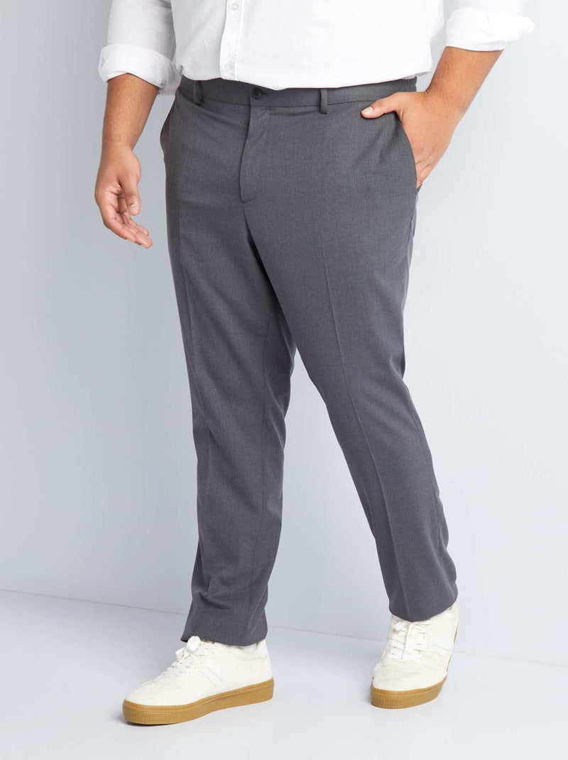 Slim-Fit Anzughose Grau - Kiabi