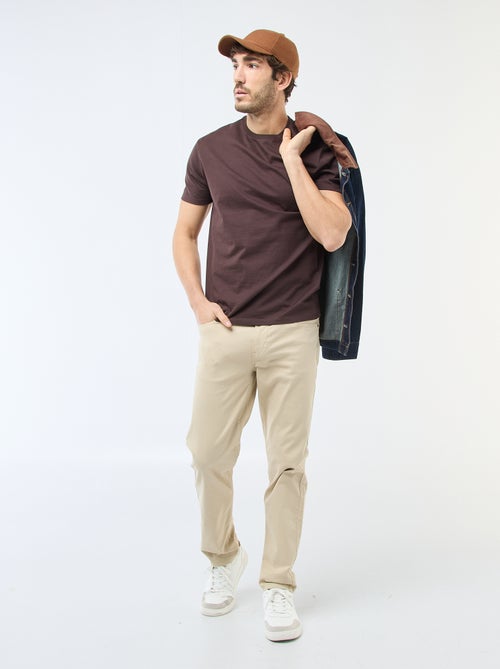 Slim-Fit Chino mit 5 Taschen - L32 - Kiabi