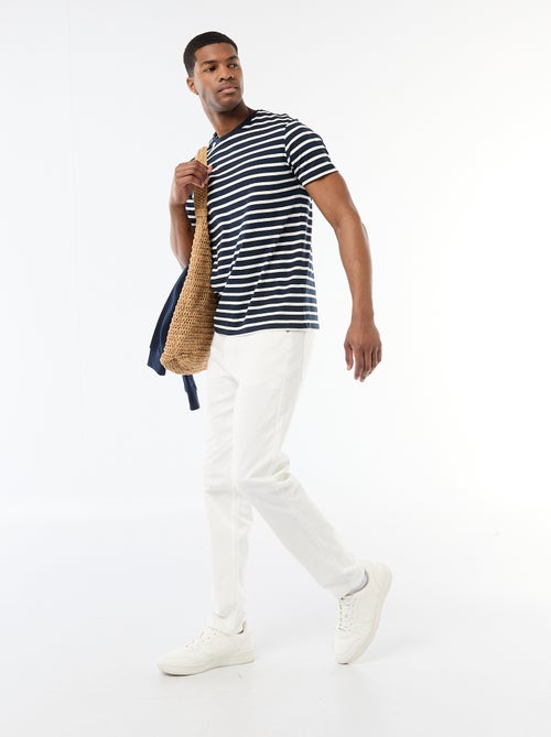 Slim-Fit Chino mit 5 Taschen - L32 - Kiabi