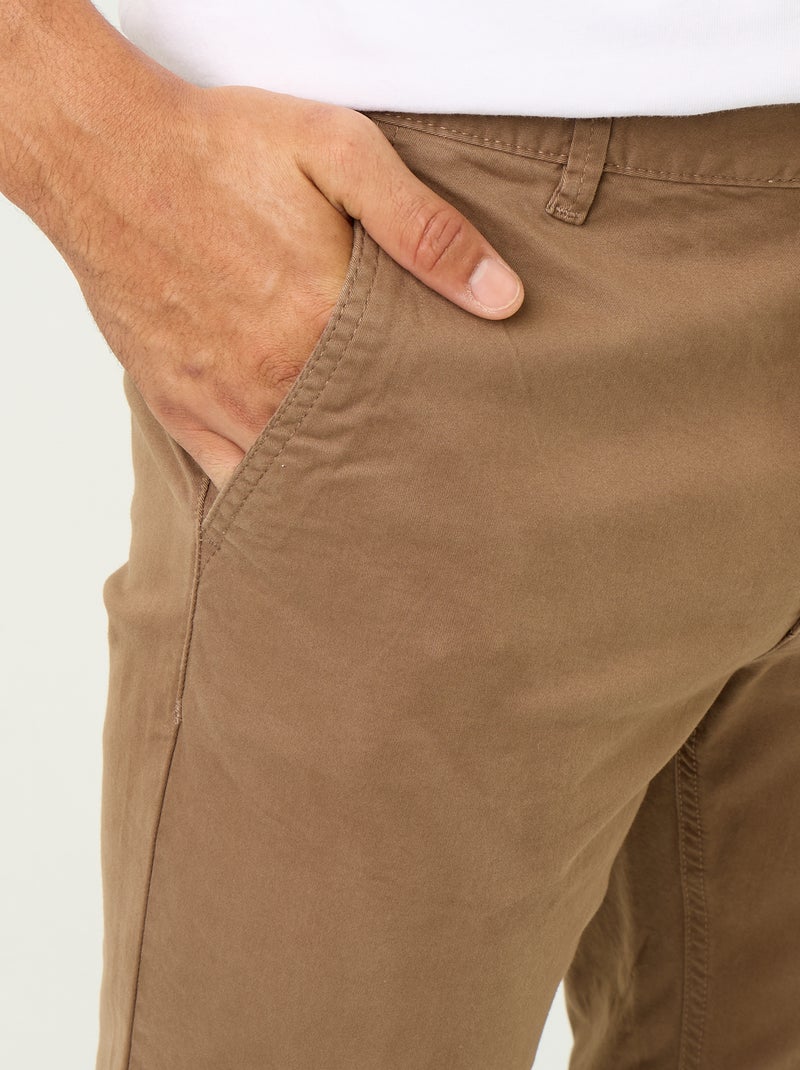 Slim-fit chinos Brown - Kiabi