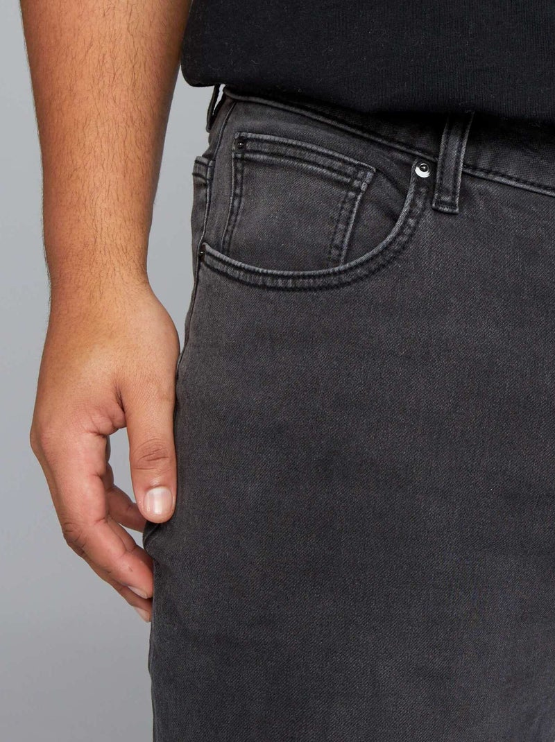 Slim Fit Denim Pants GREY - Kiabi