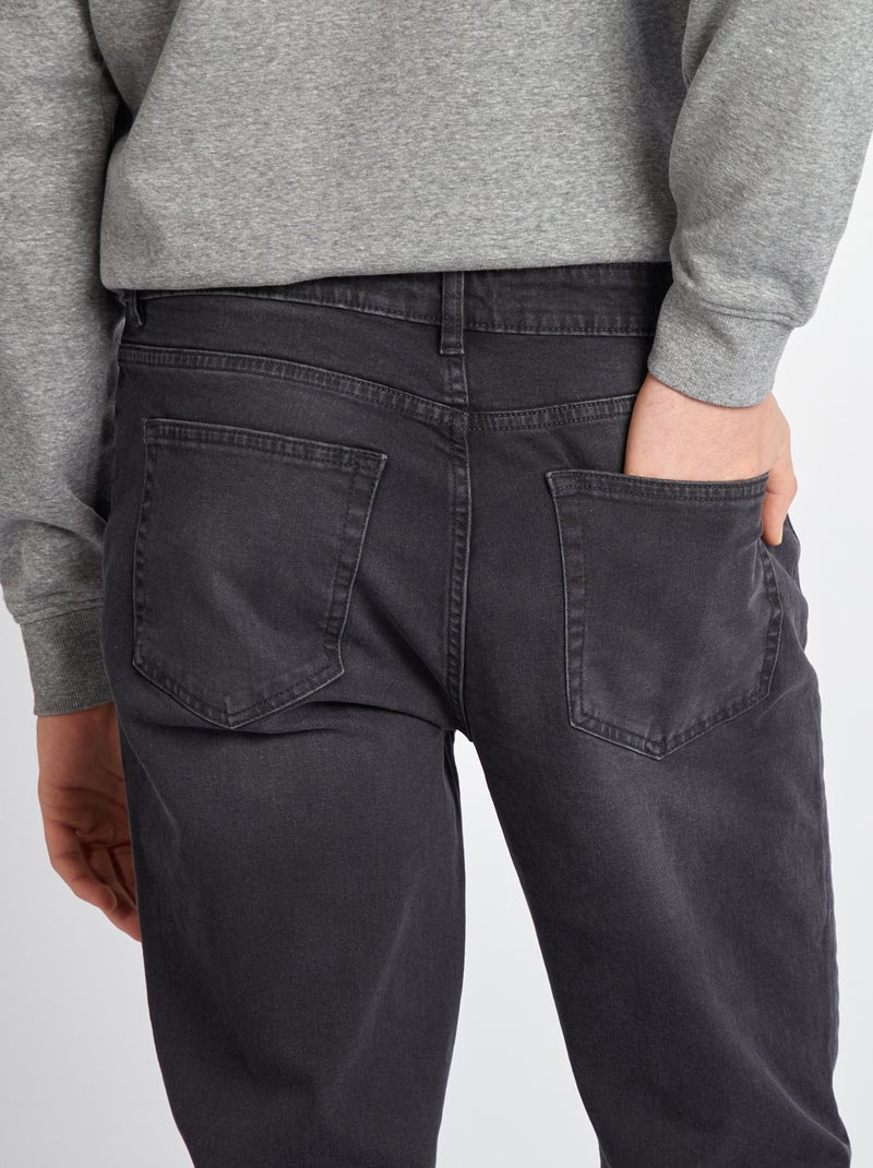 Slim-Fit-Jeans aus Stretch-Baumwolle - L38 Dunkelgrau - Kiabi