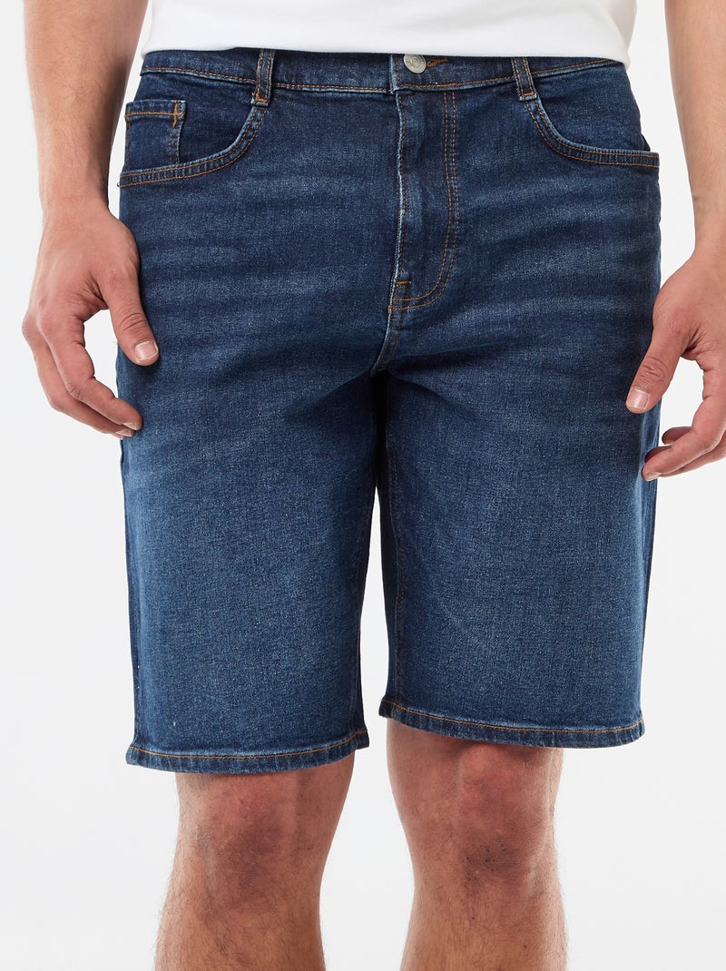 Slim-Fit Jeans-Bermuda Blau - Kiabi