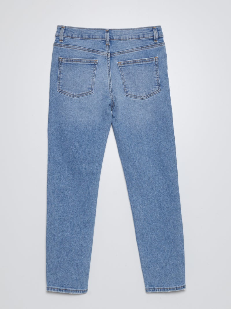 Slim-Fit Jeans mit verstellbarem Bund Hellblau - Kiabi