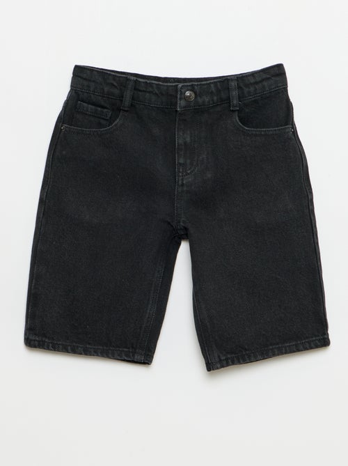 Slim Fit Stretch Cotton Denim Bermuda Shorts - Kiabi