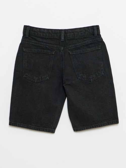 Slim Fit Stretch Cotton Denim Bermuda Shorts - Kiabi