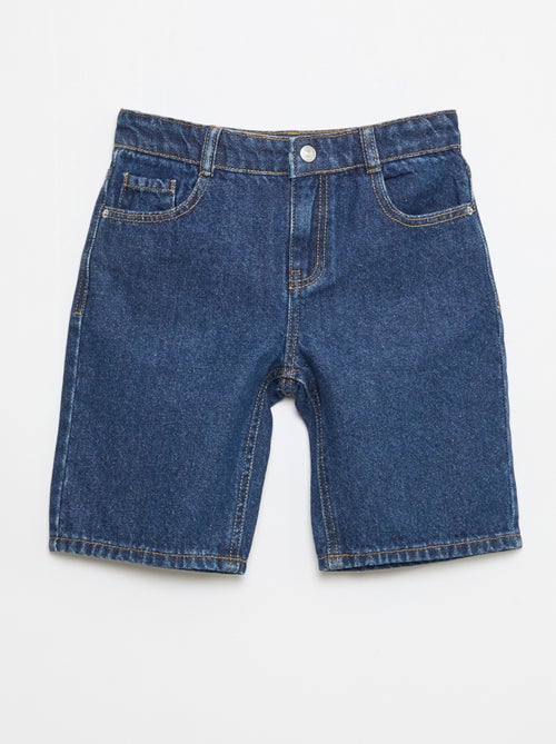Slim Fit Stretch Cotton Denim Bermuda Shorts - Kiabi
