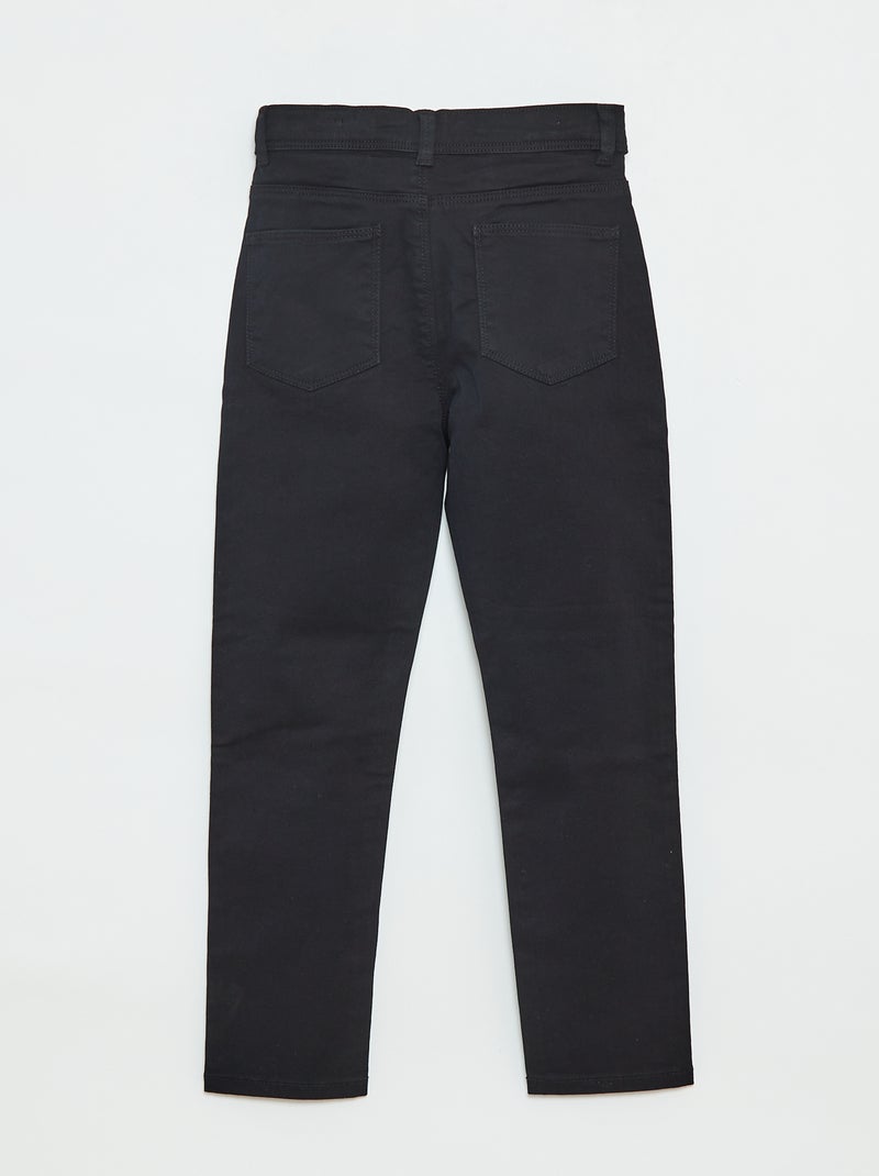 Slim-fit trousers - fitted cut with 4 pockets black - Kiabi