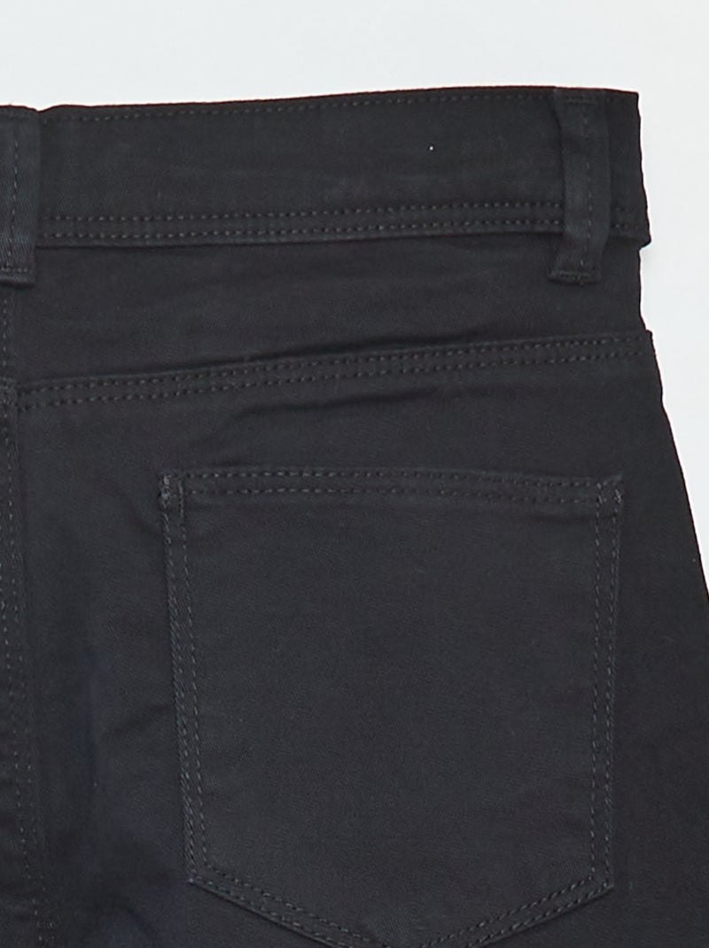 Slim-fit trousers - fitted cut with 4 pockets black - Kiabi
