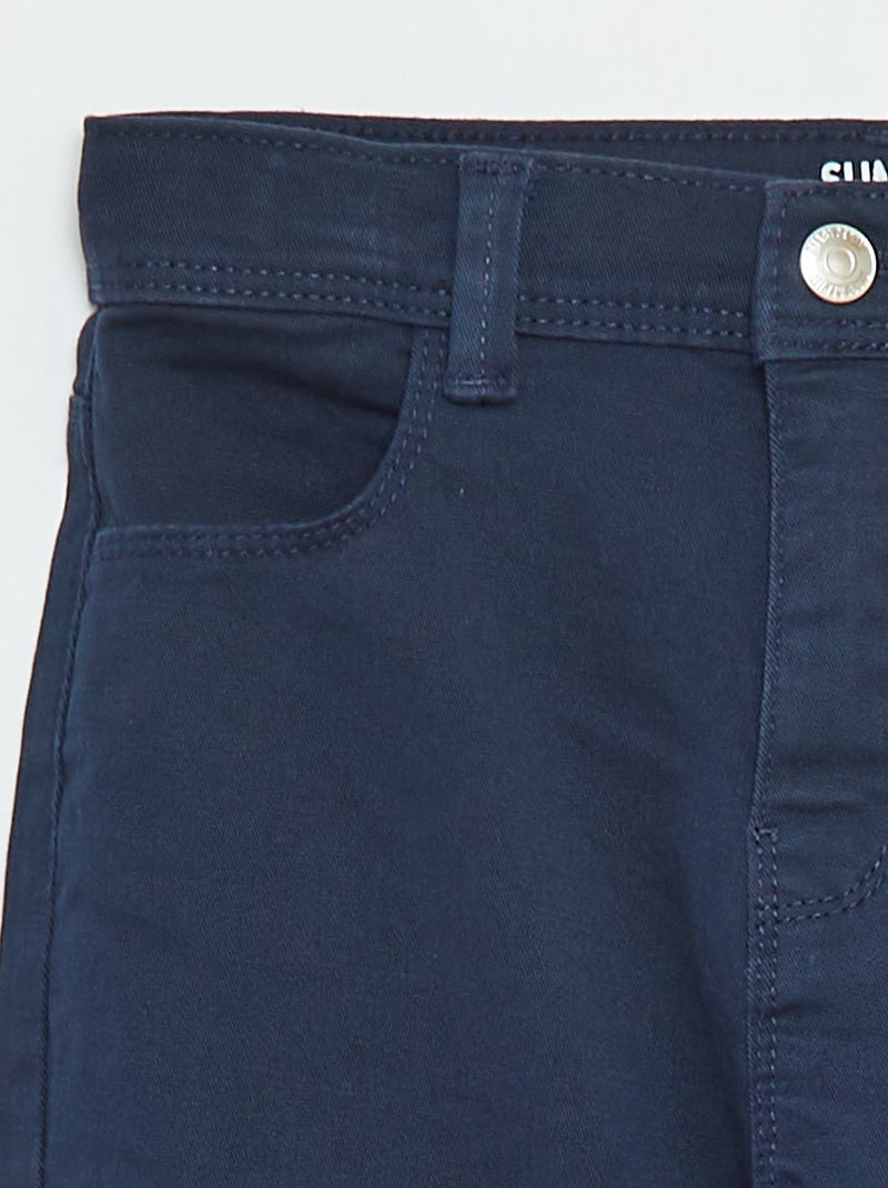 Slim-fit trousers - fitted cut with 4 pockets blue - Kiabi