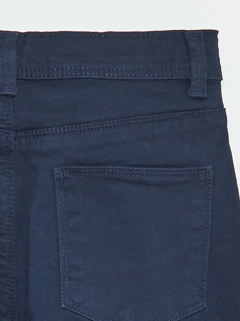 Slim-fit trousers - fitted cut with 4 pockets blue - Kiabi
