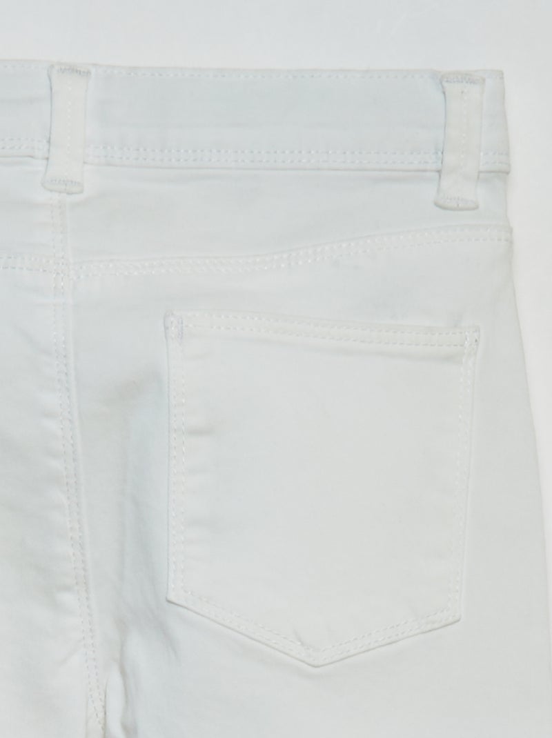 Slim-fit trousers - fitted cut with 4 pockets White - Kiabi