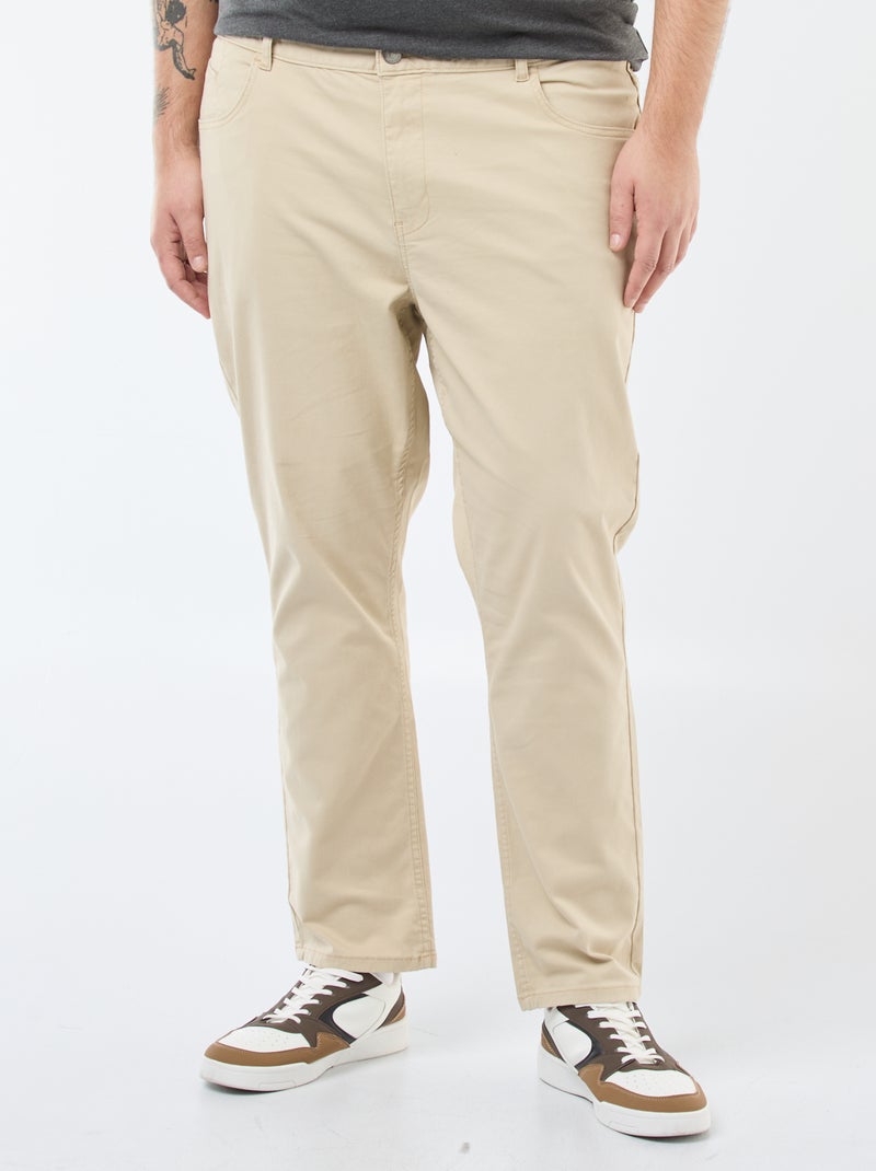 Slim-fit trousers - L32 Beige - Kiabi