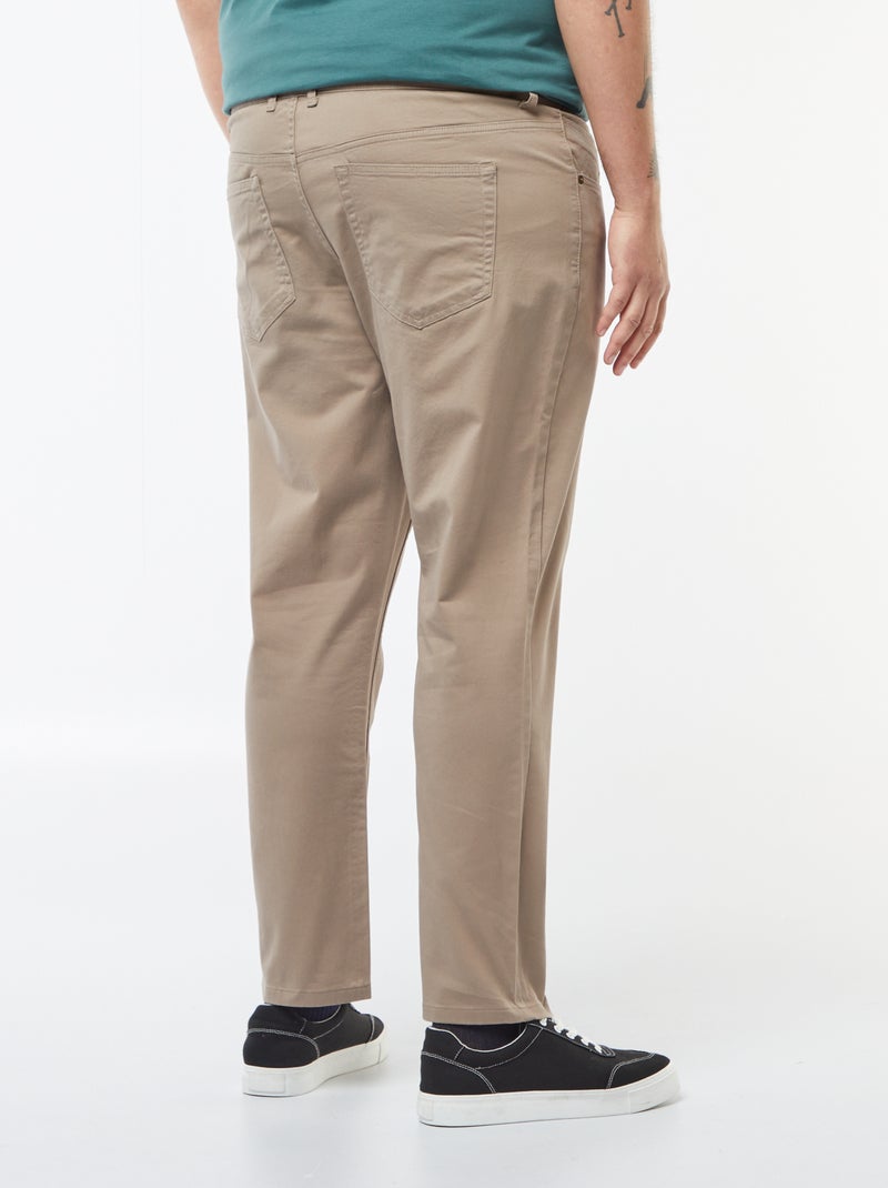 Slim Fit Trousers - L32 Brown - Kiabi