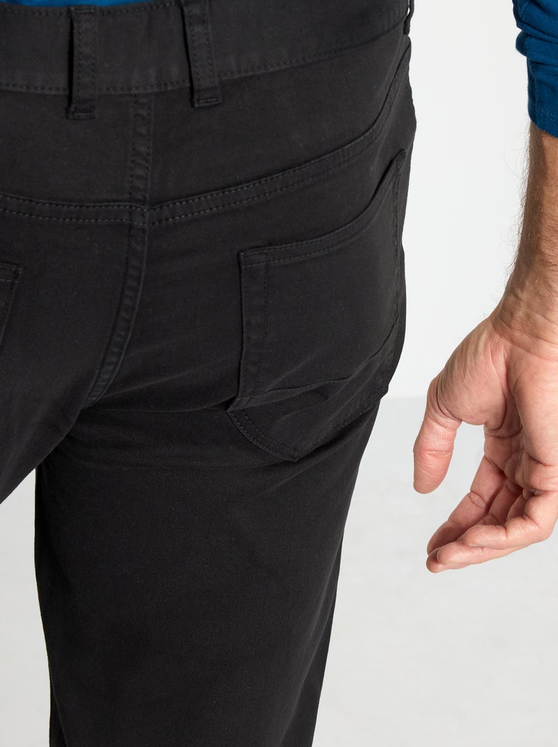 Slim Fit Trousers L38 for 2m+ Tall Men Black - Kiabi