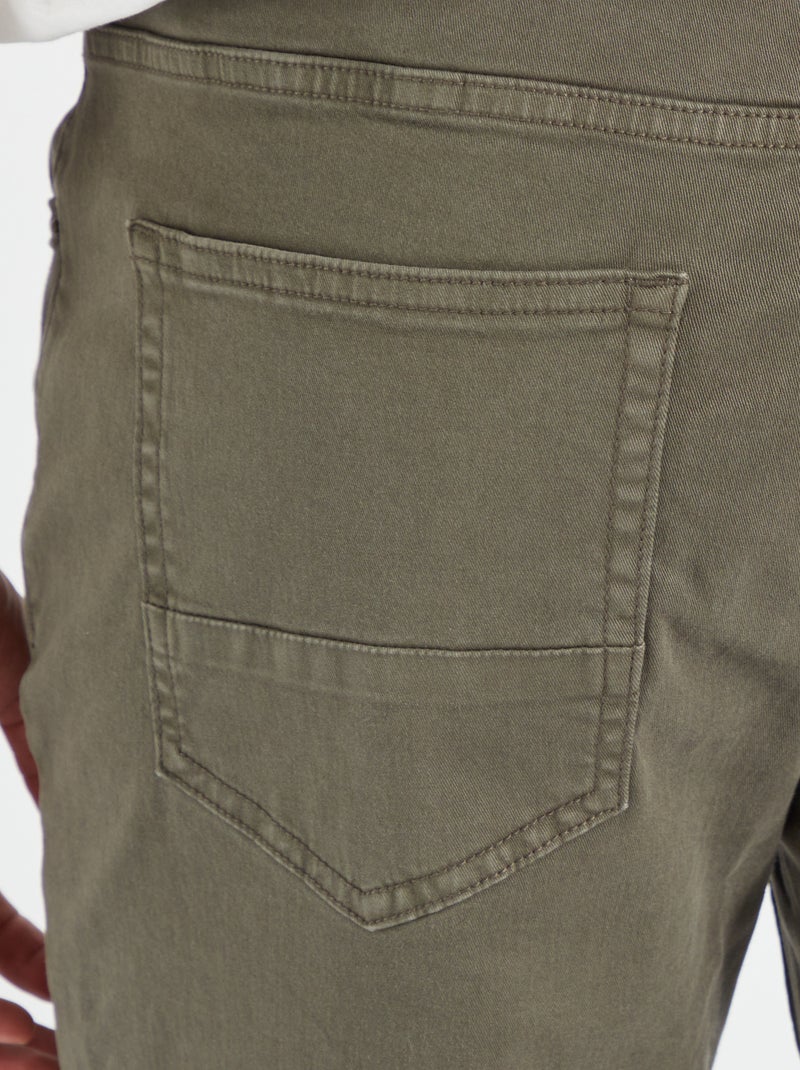 Slim-Hose L38 für 2m und grösser Hellkhaki - Kiabi
