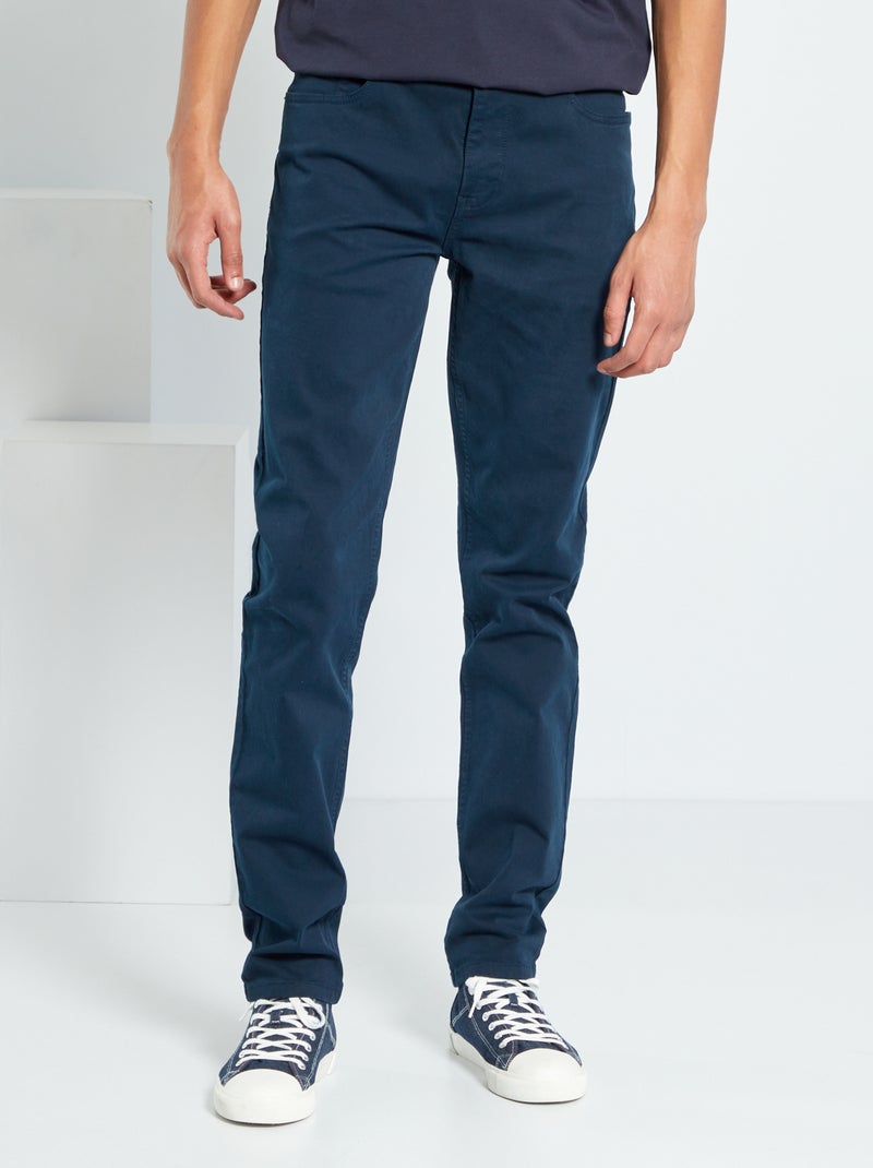 Slim-Hose L38 für 2m und grösser Marineblau - Kiabi