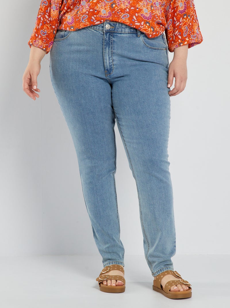 Slim-Jeans mit hoher Taille - L32 Dreifachstein - Kiabi