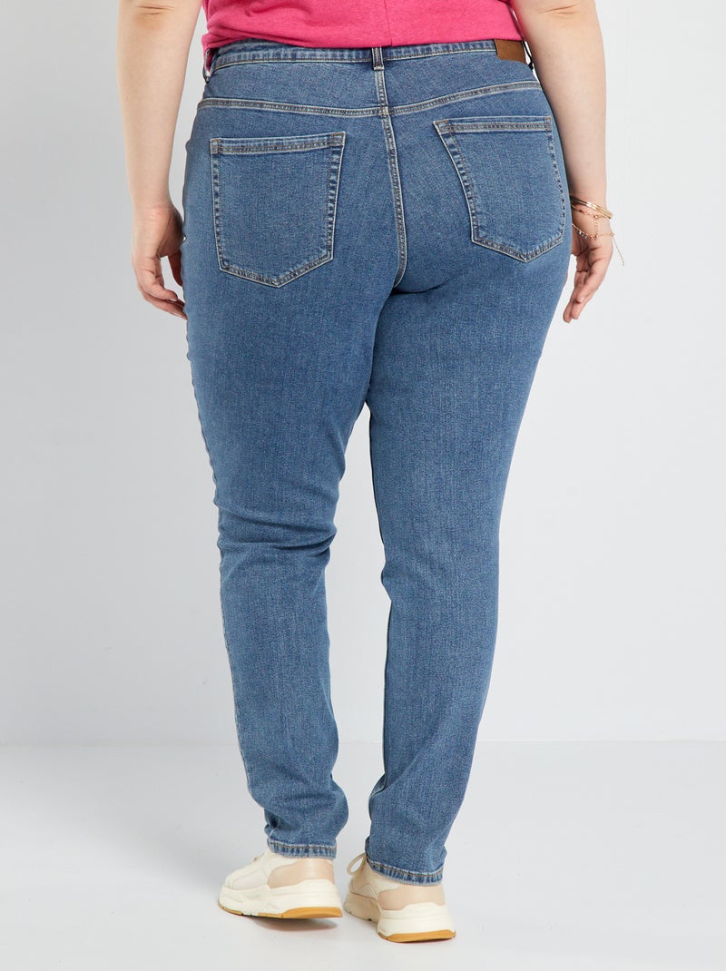Slim-Jeans mit hoher Taille – L32 Stein - Kiabi