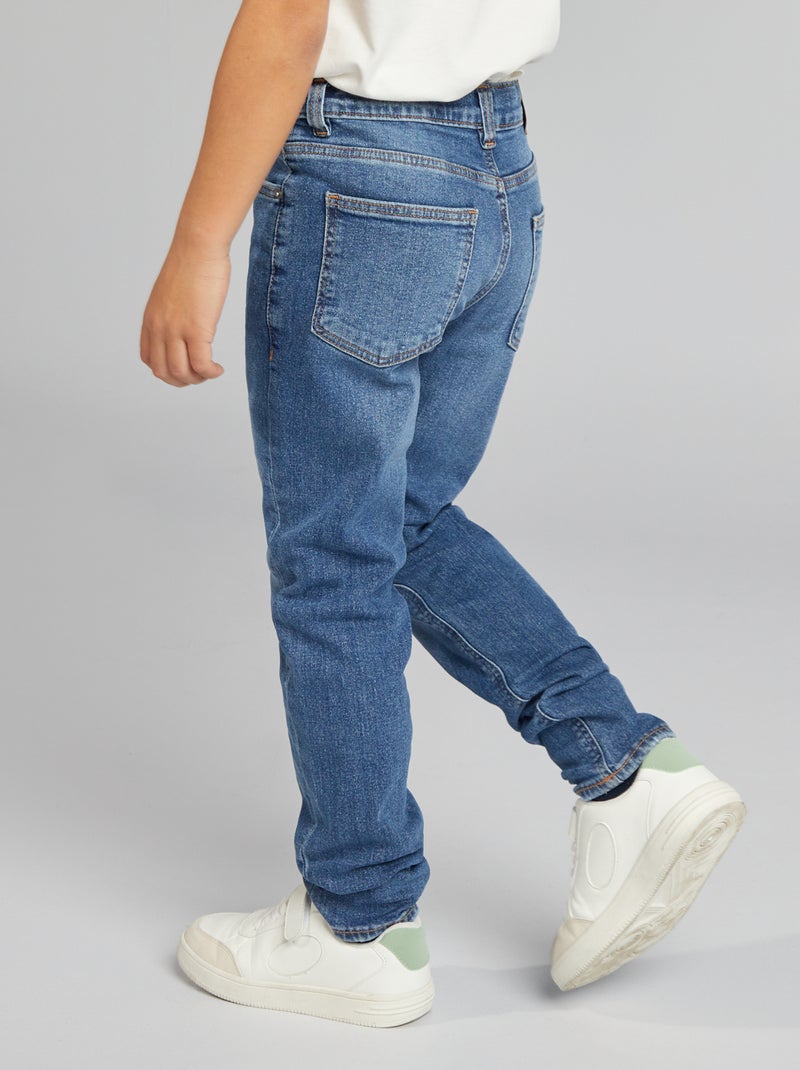 Slim-Jeans mit verstellbarer Taille Stein - Kiabi