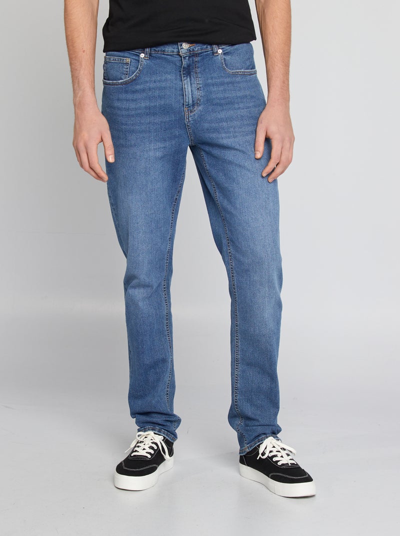 Slim stretch cotton jeans - L36 BLUE - Kiabi