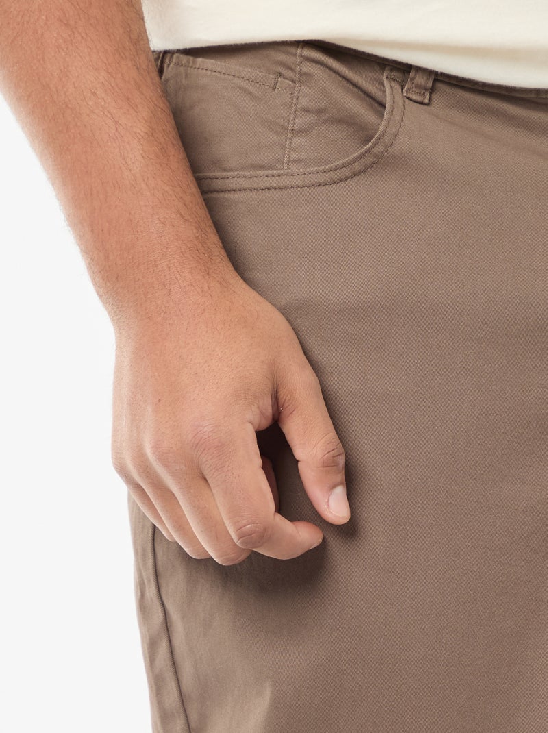Slim trousers - L34 Brown - Kiabi
