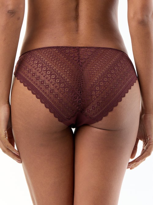 Slip aus Mikrofaser und Spitze - Kiabi