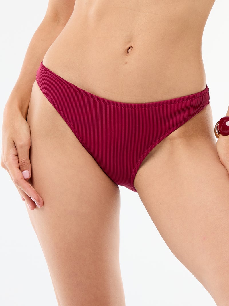 Slip da bagno in maglia testurizzata Rosso - Kiabi