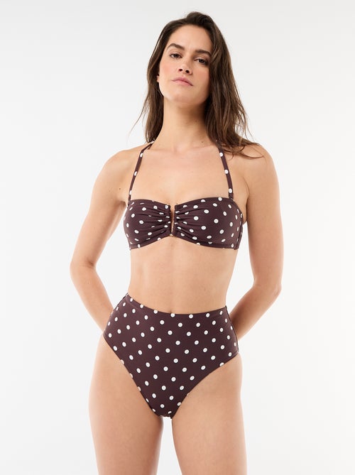 Slip da bagno modellante a vita alta - Kiabi