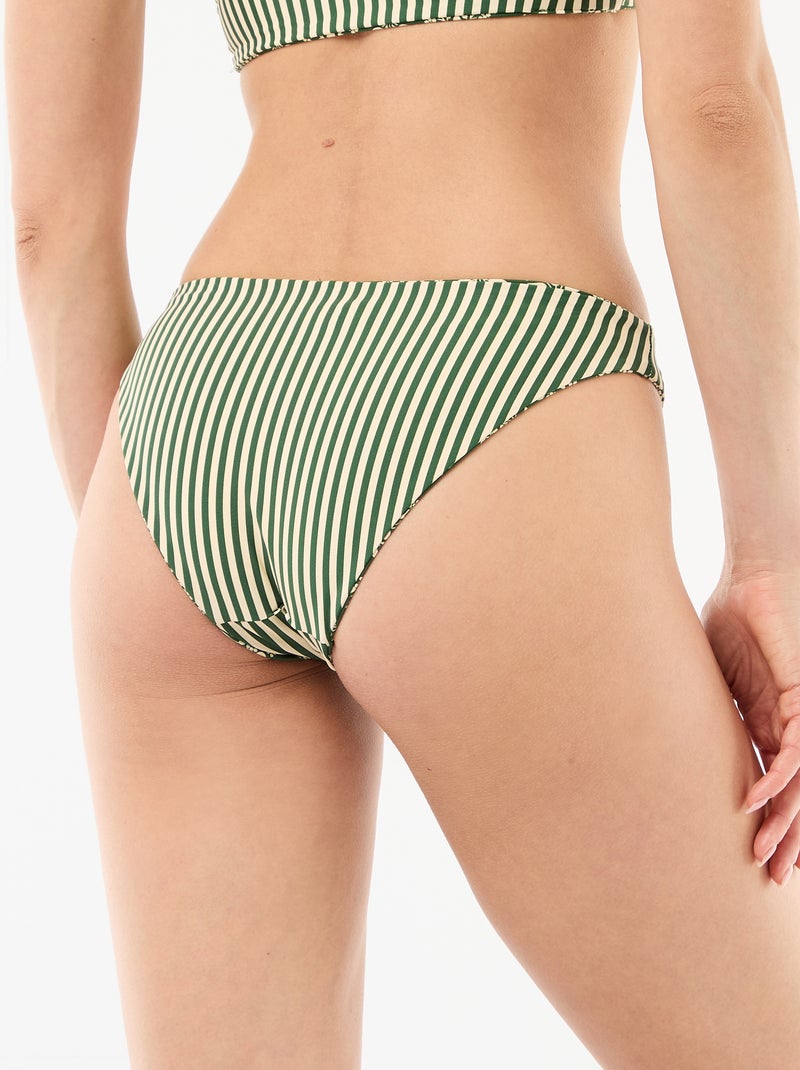 Slip da bagno stampato reversibile Verde - Kiabi