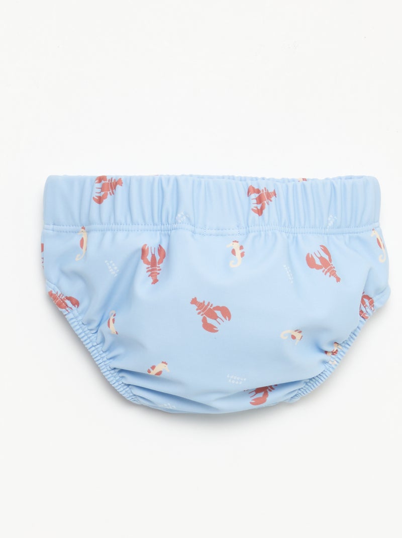 Slip de bain à motifs Bleu - Kiabi