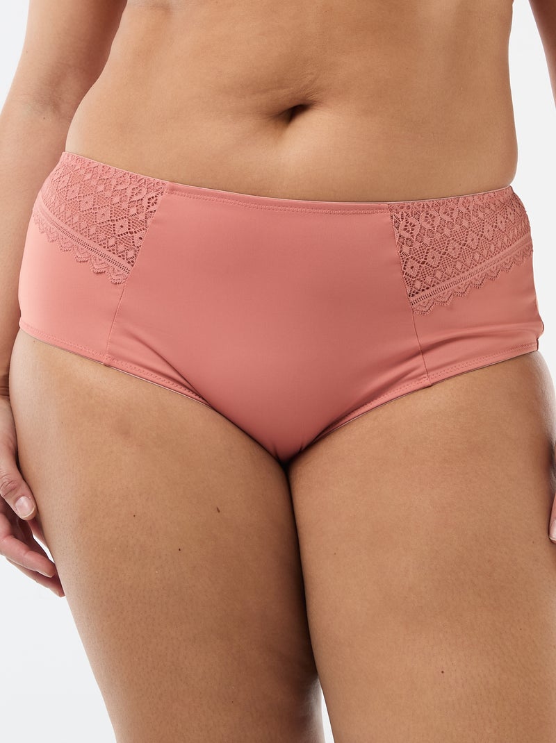 Slip in raso con pizzo Rosa - Kiabi