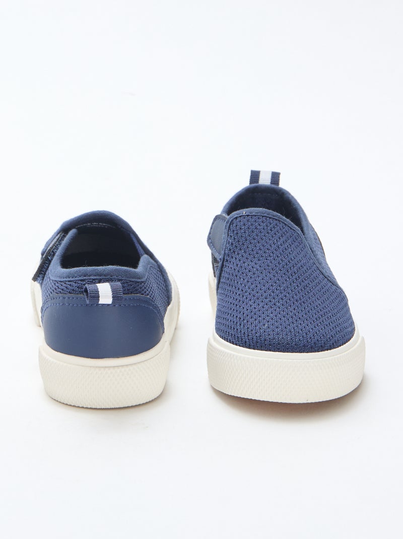 Slip-on-Sneaker aus einfarbigem Mesh Blau - Kiabi