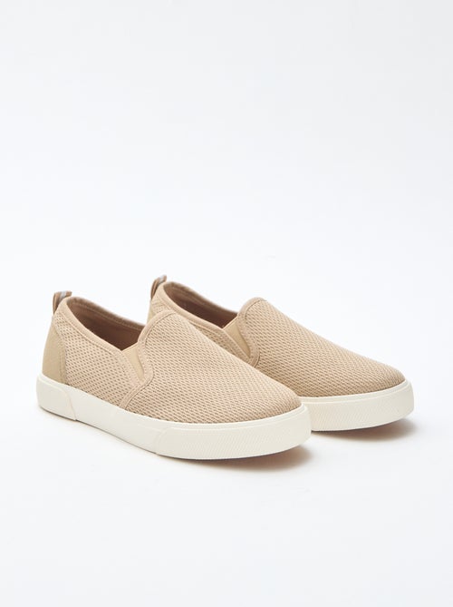 Slip-on-Sneakers aus einfarbigem Mesh - Kiabi