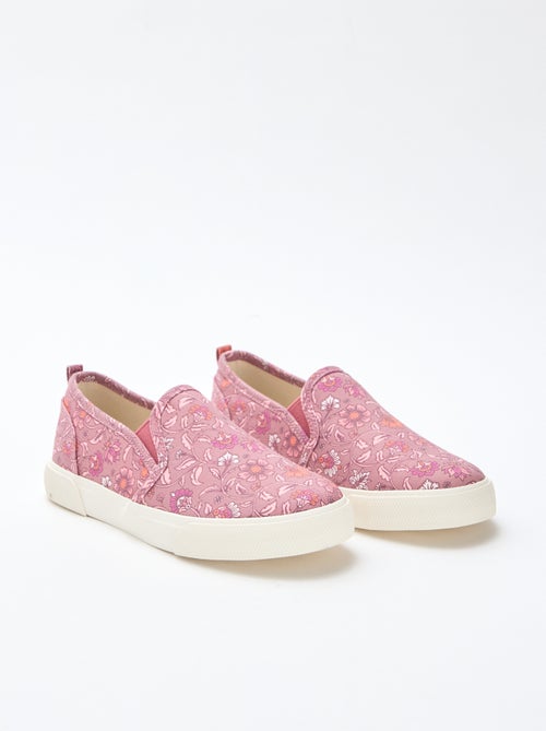 Slip-on Sneakers with Solid Print - Kiabi