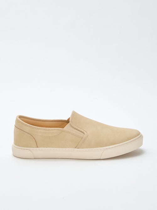 Slip-on suede-effect trainers - Kiabi