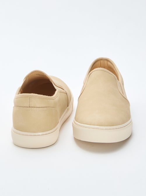 Slip-on suede-effect trainers - Kiabi