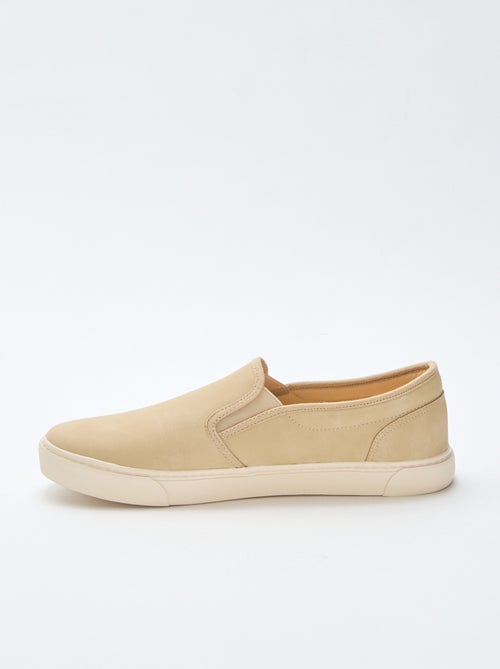 Slip-on suede-effect trainers - Kiabi