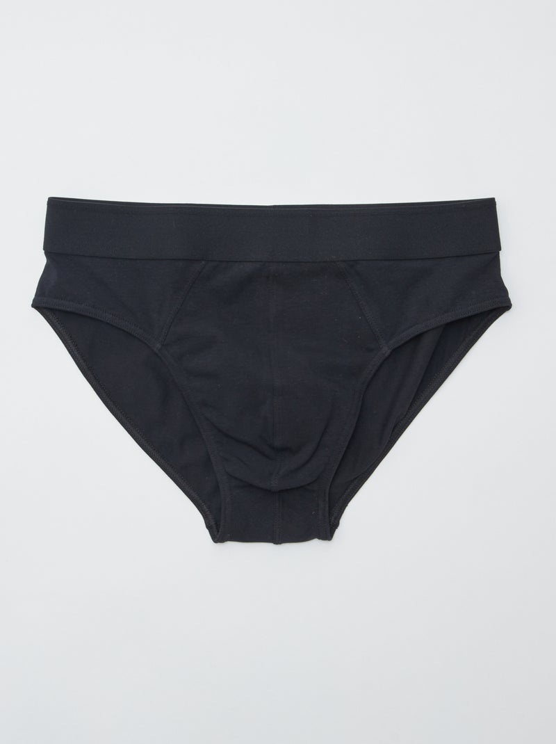 Slips aus Jersey – 7er-Pack Schwarz - Kiabi