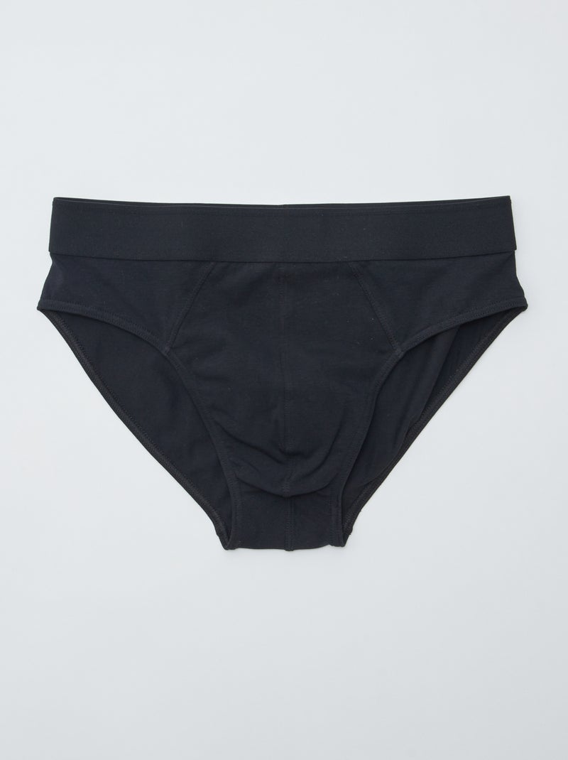 Slips aus Jersey – 7er-Pack Schwarz - Kiabi