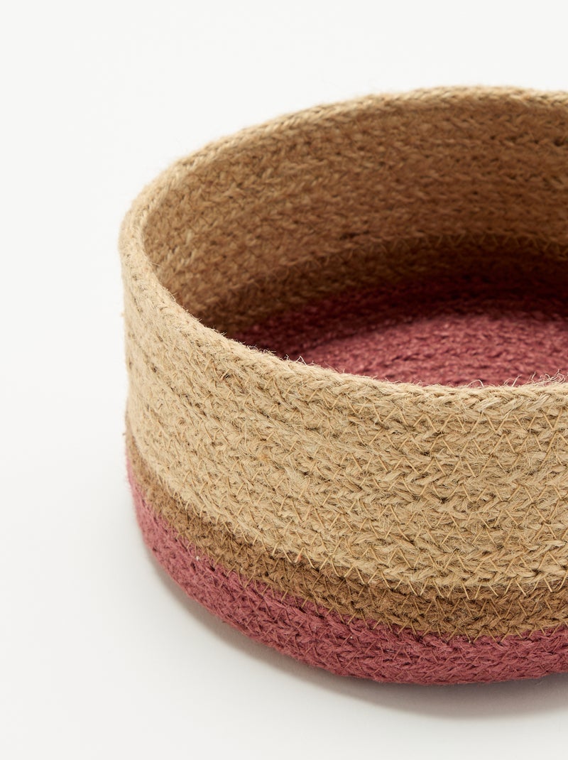 Small Jute Storage Basket Red - Kiabi
