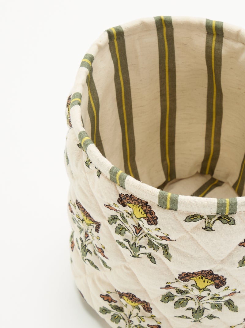 Small printed storage basket - Kiabi Home Green - Kiabi
