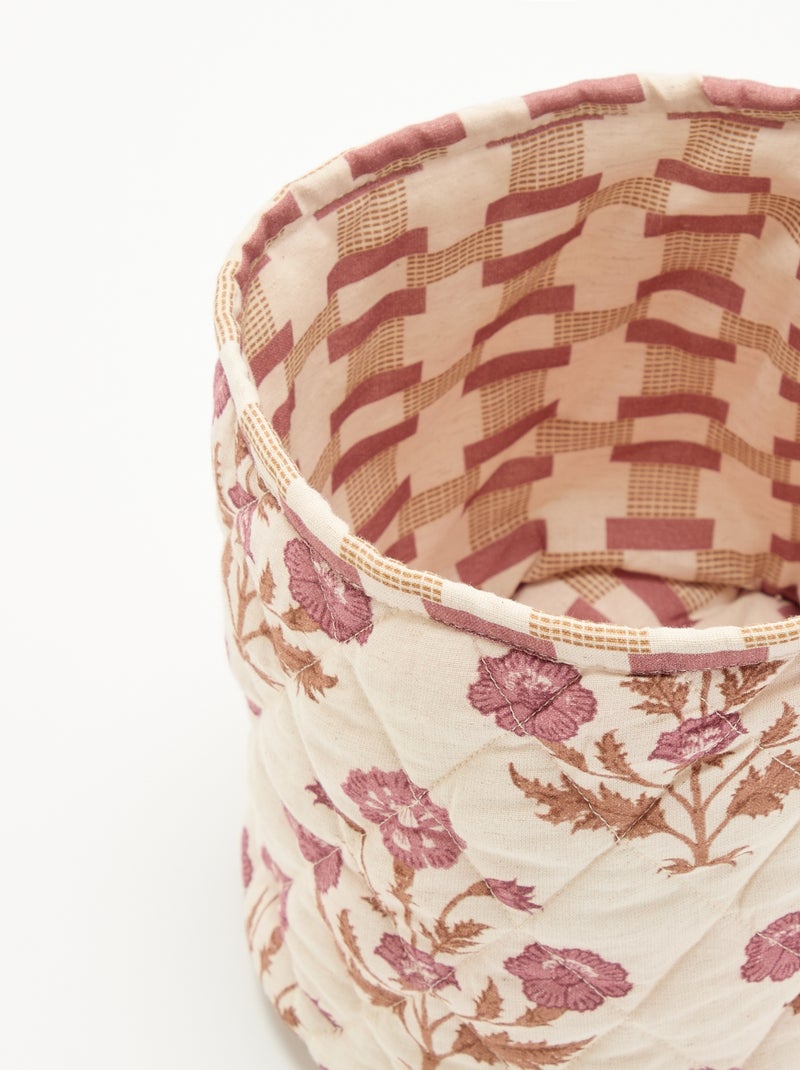 Small printed storage basket - Kiabi Home Pink - Kiabi